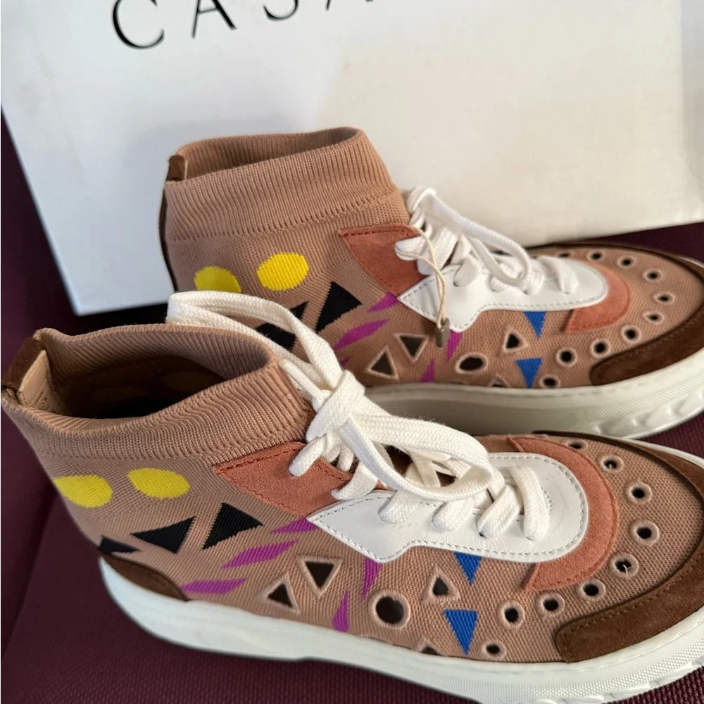 Casadei Colorful High-Top Sneakers EU35 - Picture 4 of 8